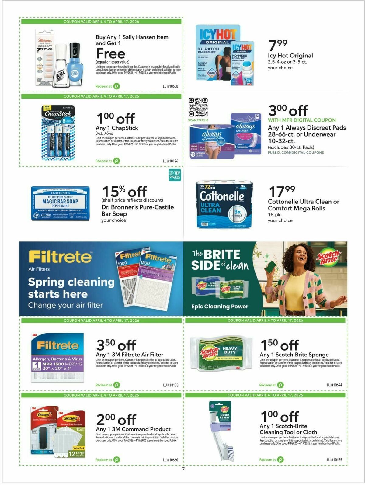 Publix Extra Savings Weekly Ad from April 4