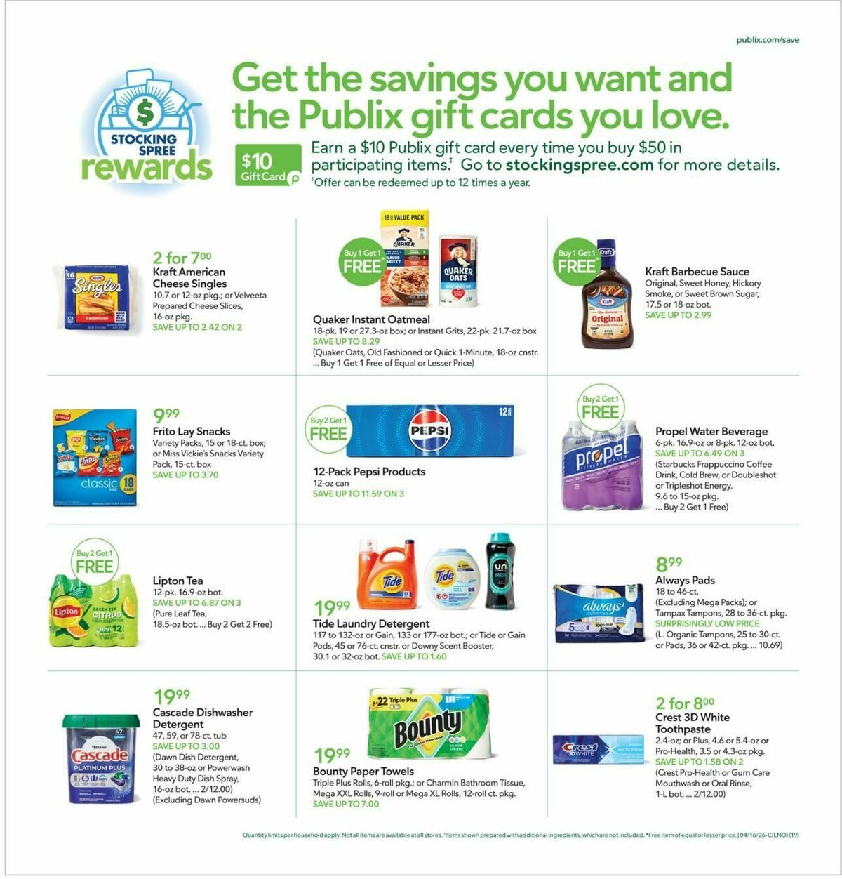 Publix Weekly Ad from April 15