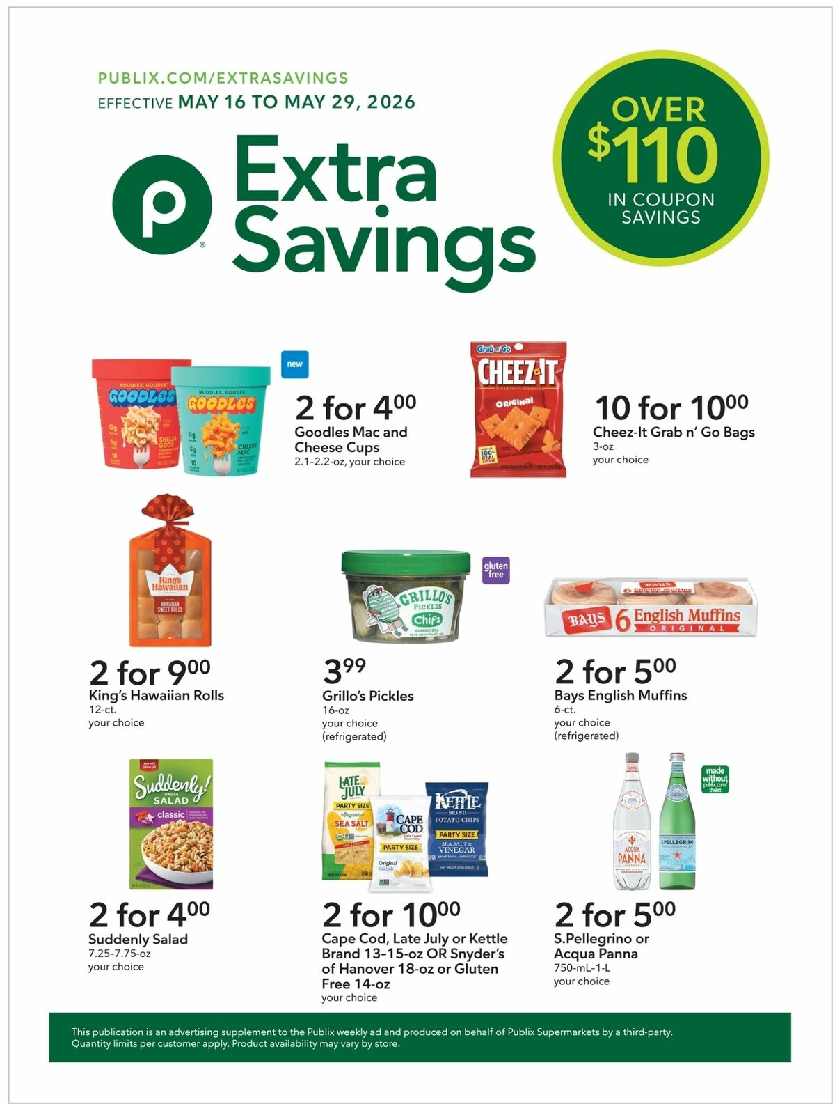 Publix Extra Savings Weekly Ad from May 16
