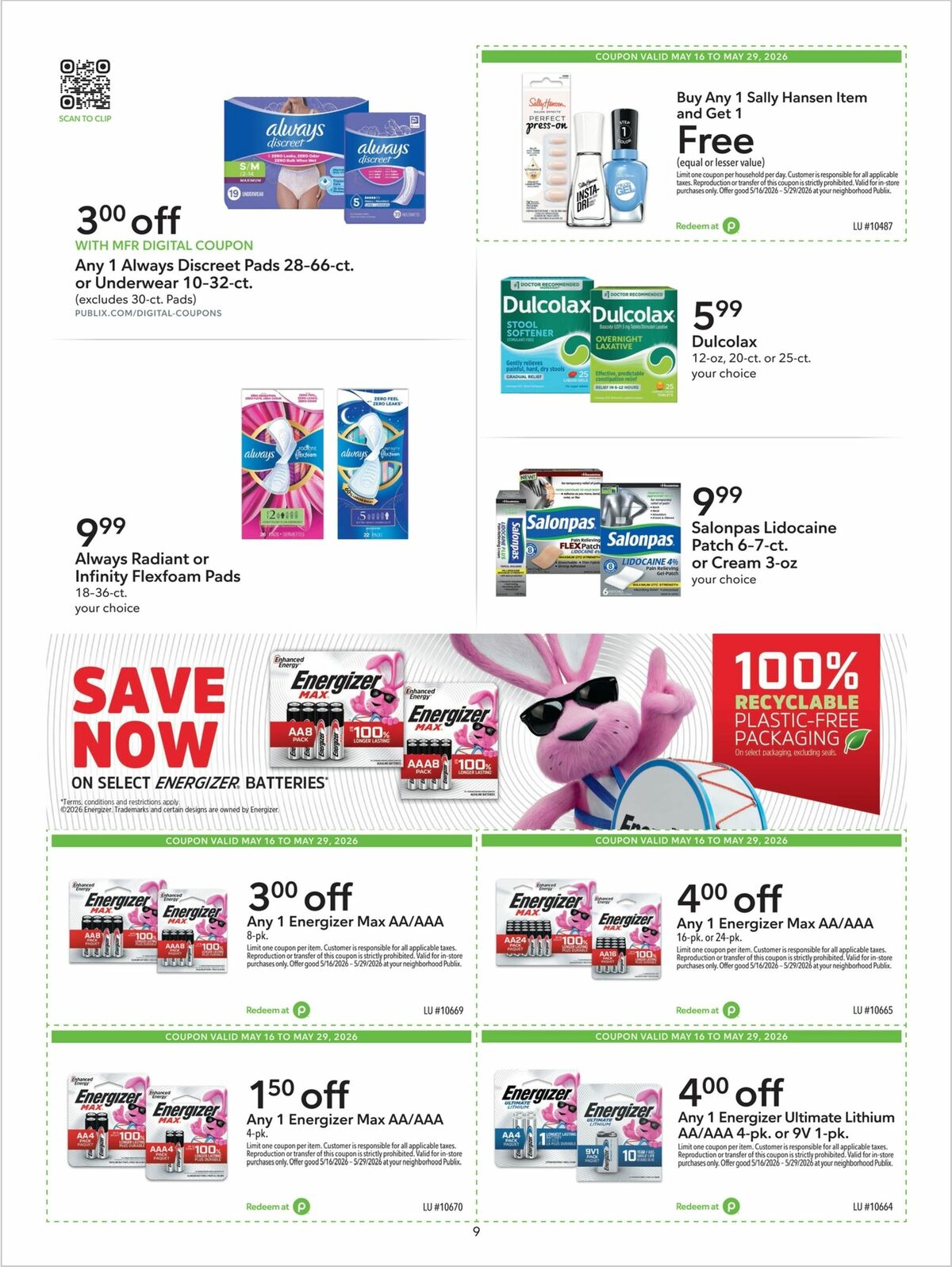 Publix Extra Savings Weekly Ad from May 16