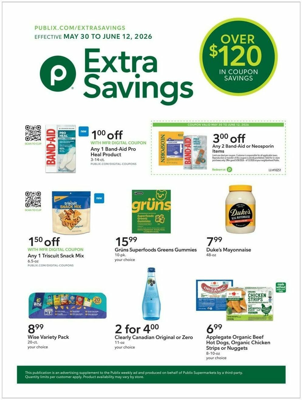 Publix Extra Savings Weekly Ad from May 30