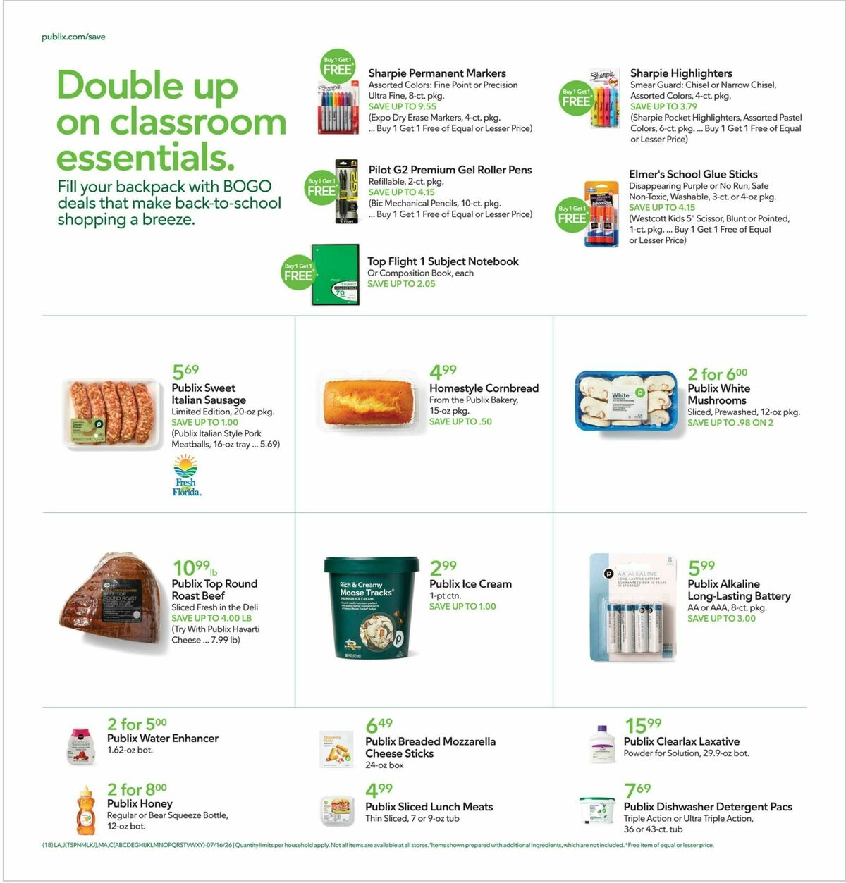 Publix Weekly Ad from July 15
