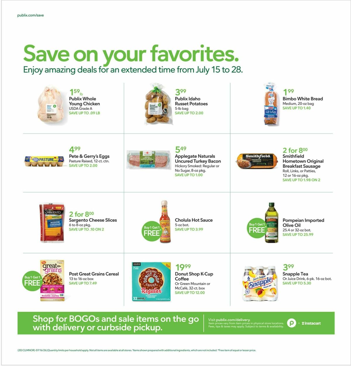 Publix Weekly Ad from July 15