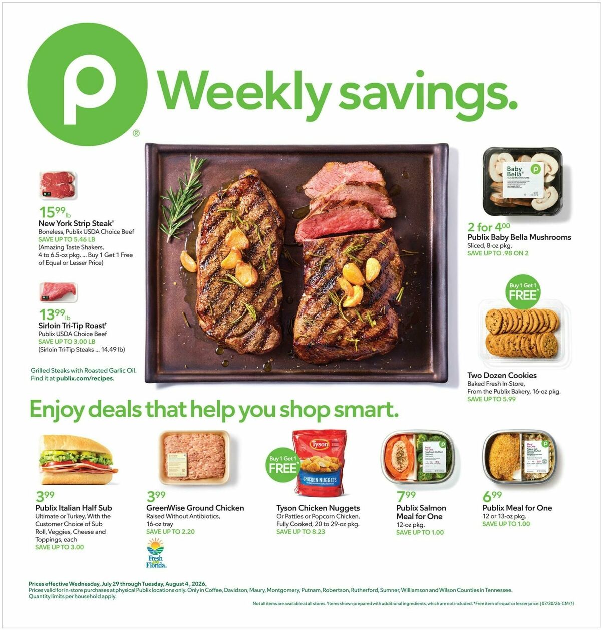 Publix Weekly Ad from July 29