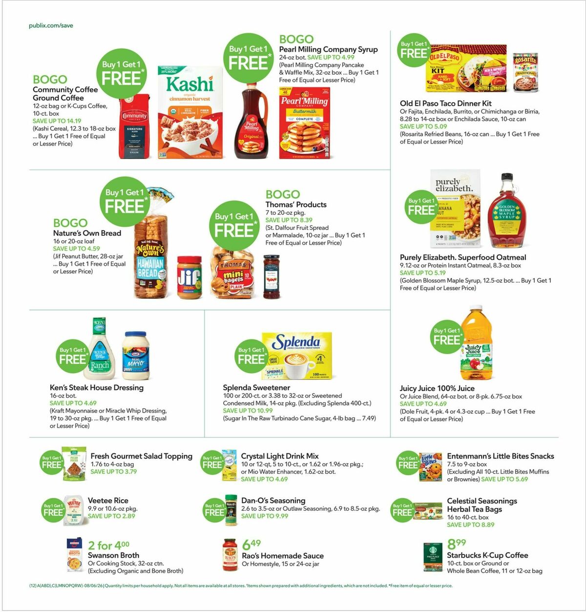 Publix Weekly Ad from August 5