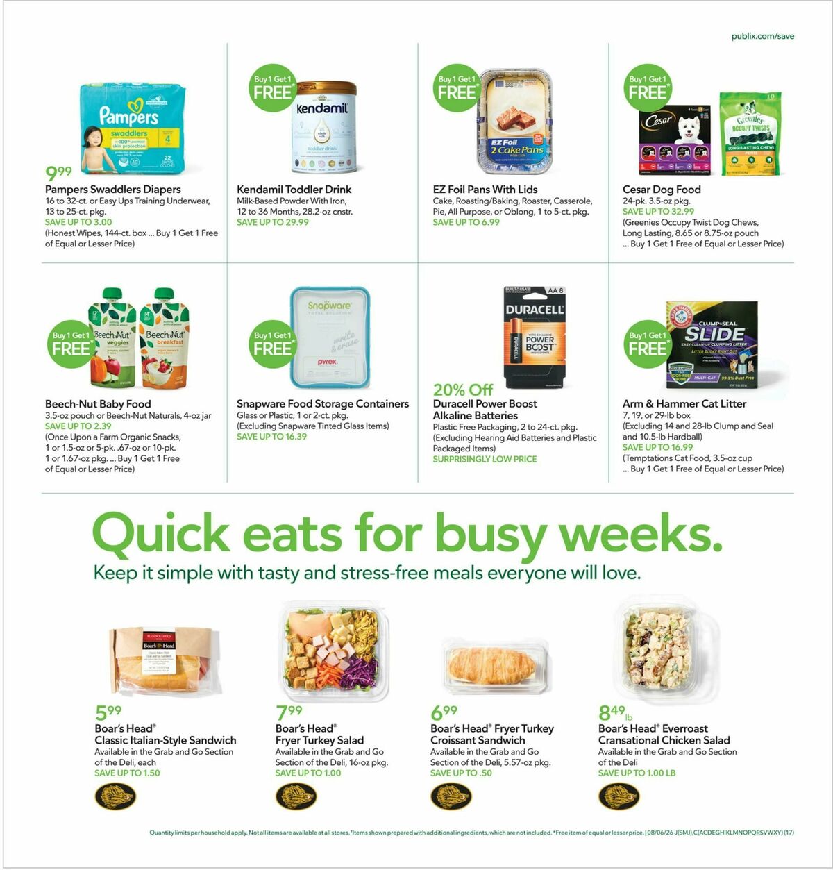 Publix Weekly Ad from August 5
