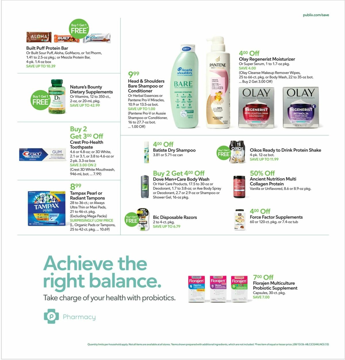 Publix Weekly Ad from August 12