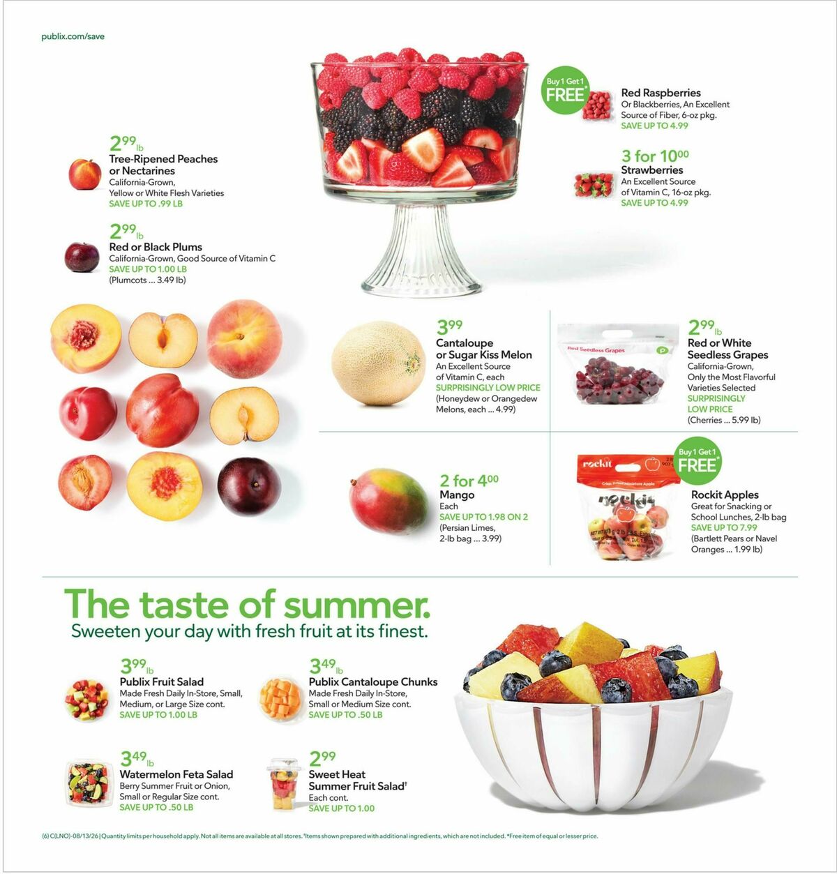 Publix Weekly Ad from August 12