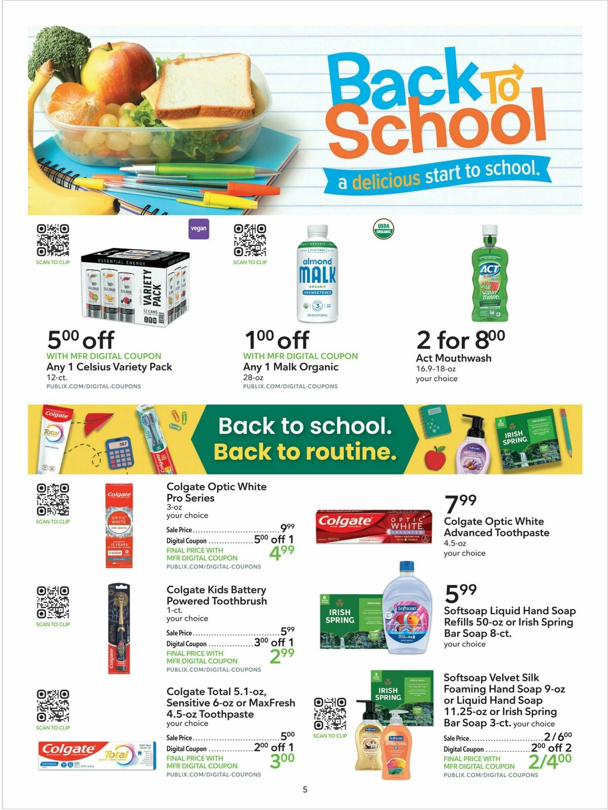 Publix Extra Savings Weekly Ad from August 12