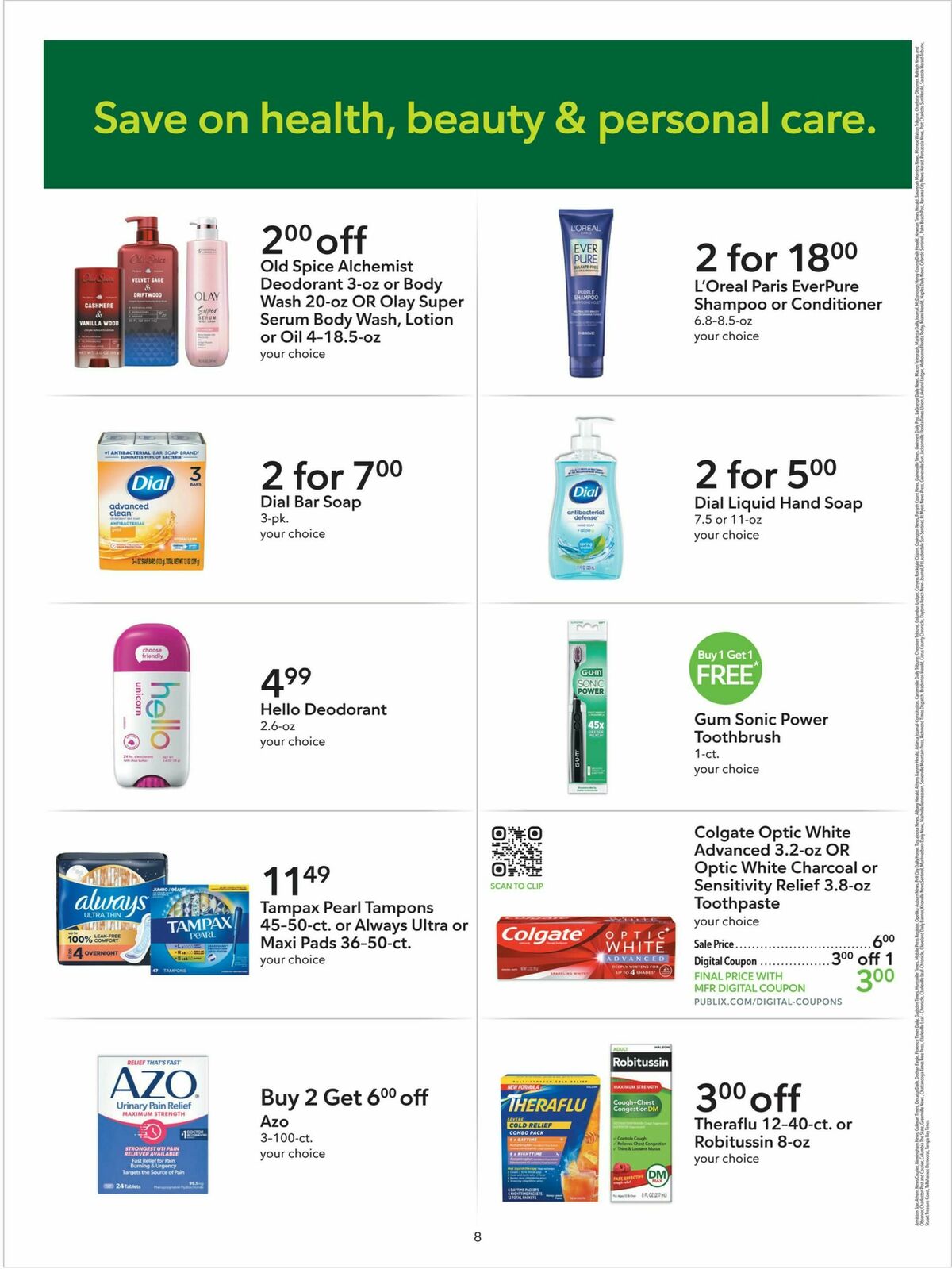 Publix Extra Savings Weekly Ad from August 12