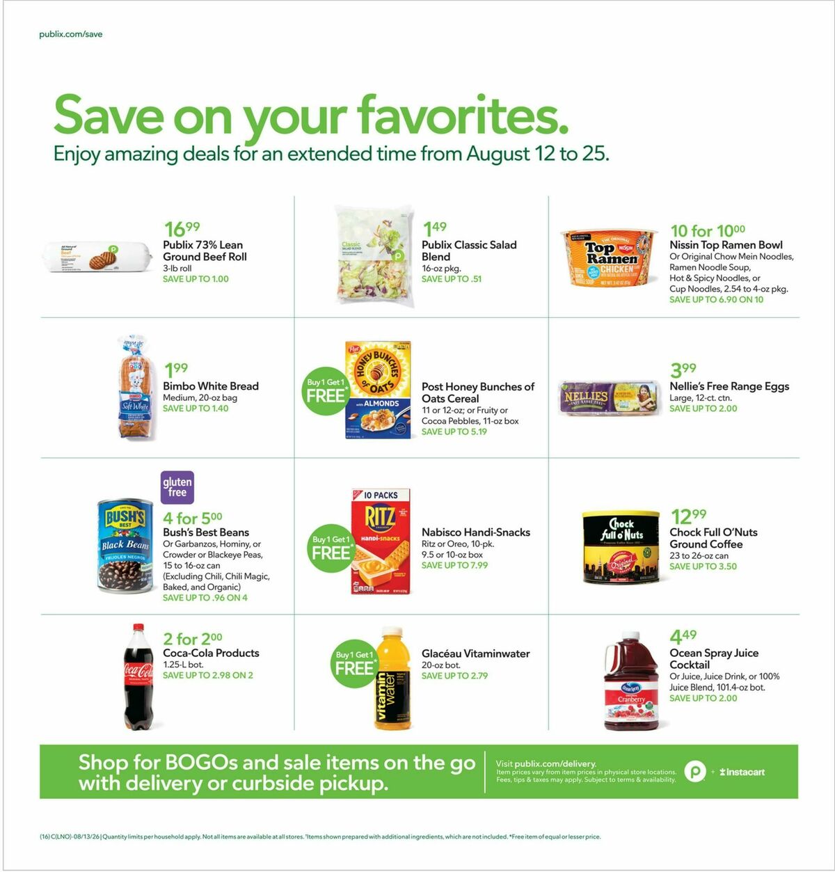 Publix Weekly Ad from August 19