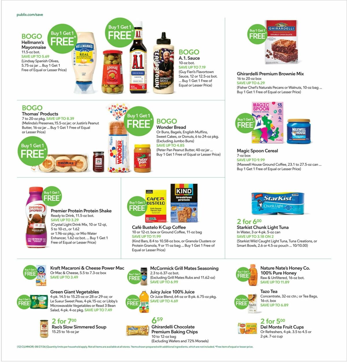 Publix Weekly Ad from August 26