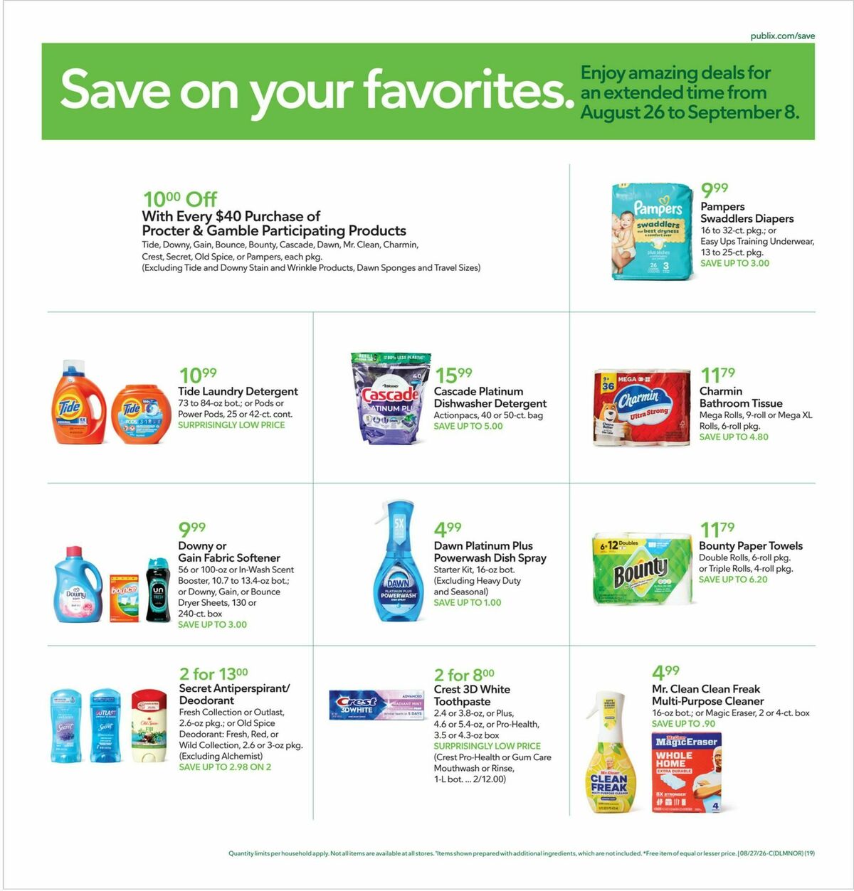 Publix Weekly Ad from August 26
