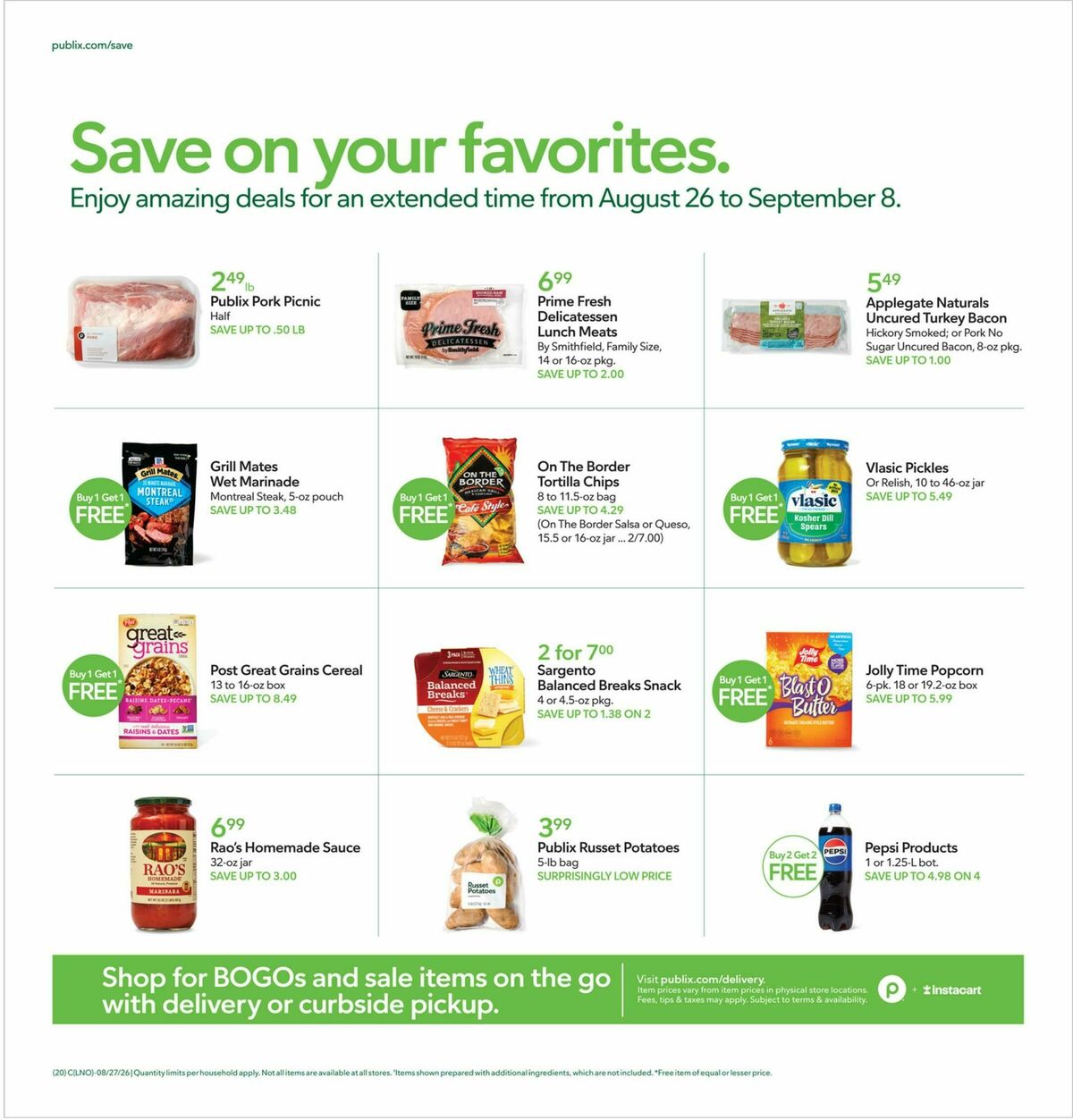 Publix Weekly Ad from August 26