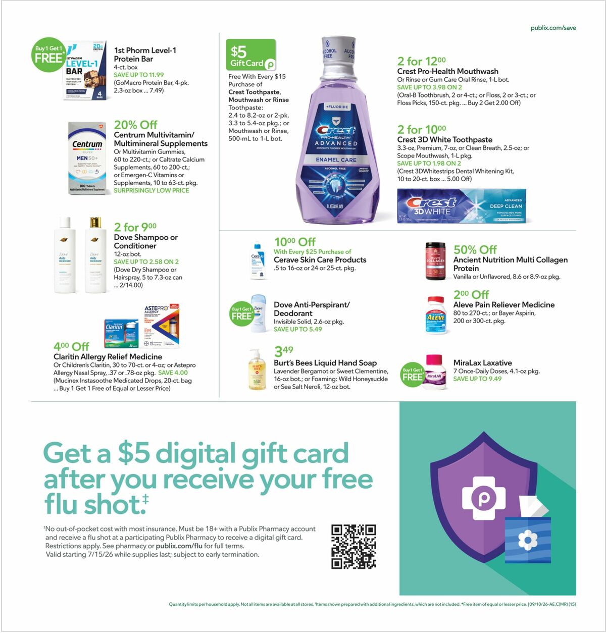 Publix Weekly Ad from September 9