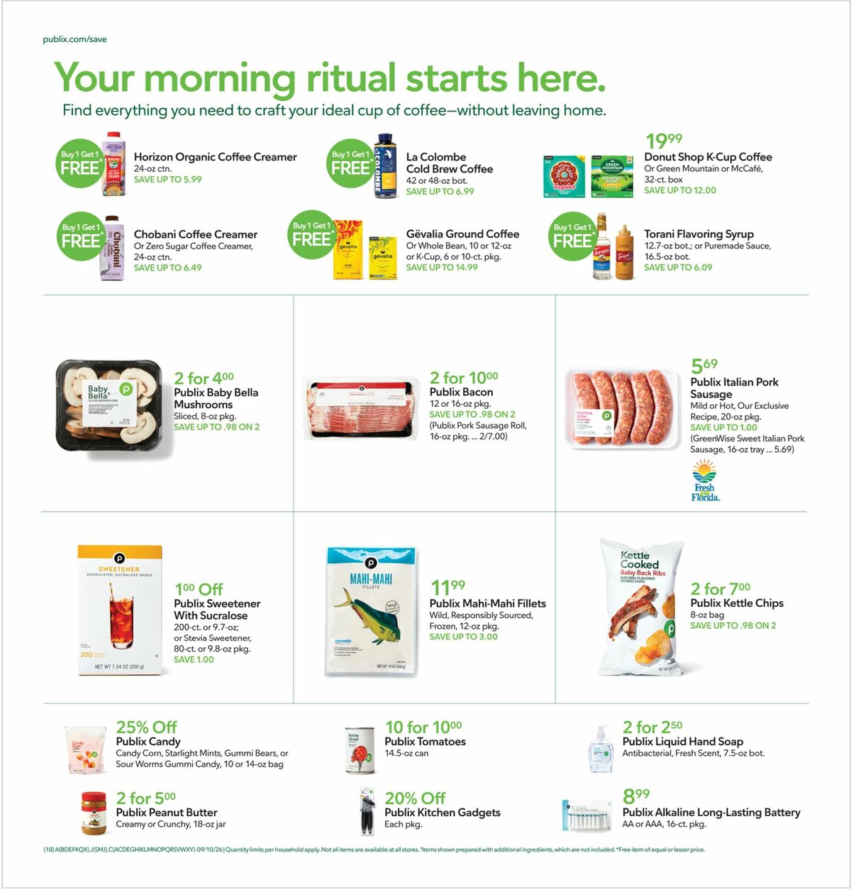 Publix Weekly Ad from September 9
