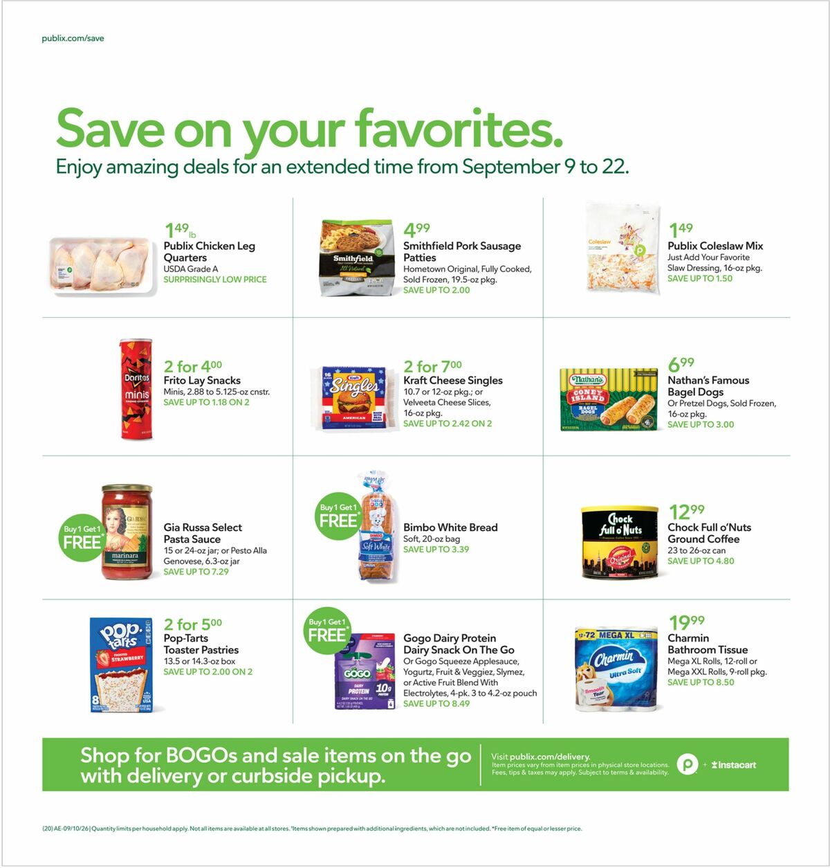 Publix Weekly Ad from September 9