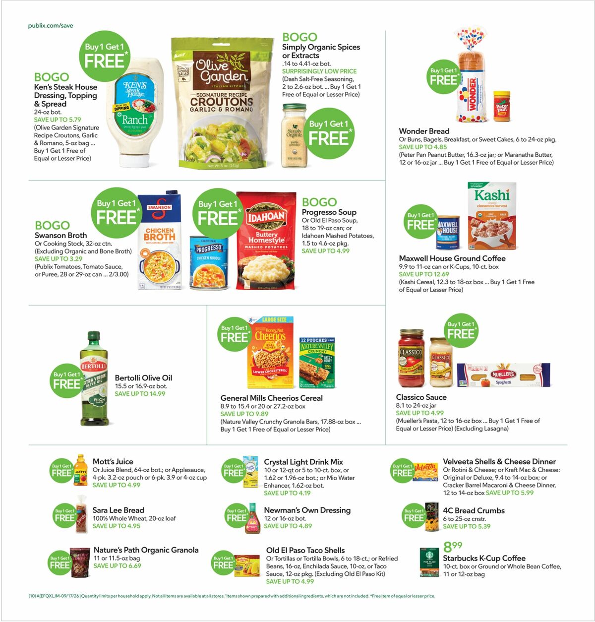 Publix Weekly Ad from September 16