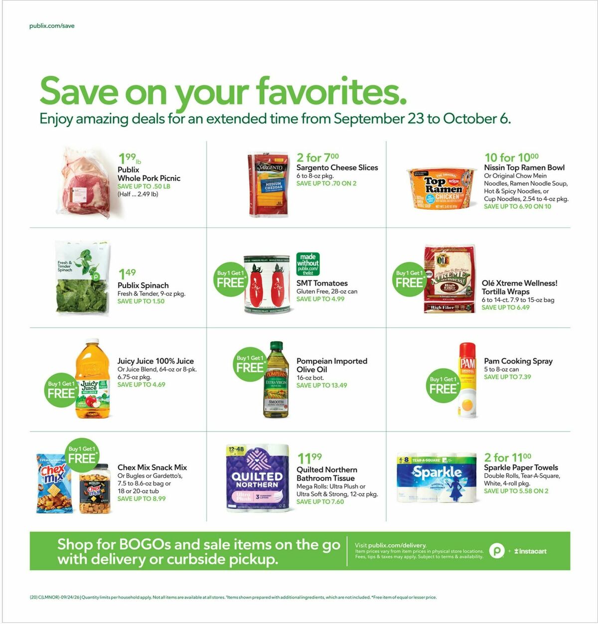 Publix Weekly Ad from September 30
