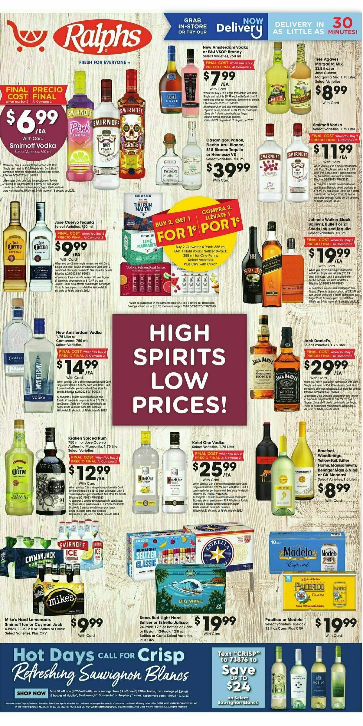 Ralphs High Spirits Low Prices Weekly Ad from June 21