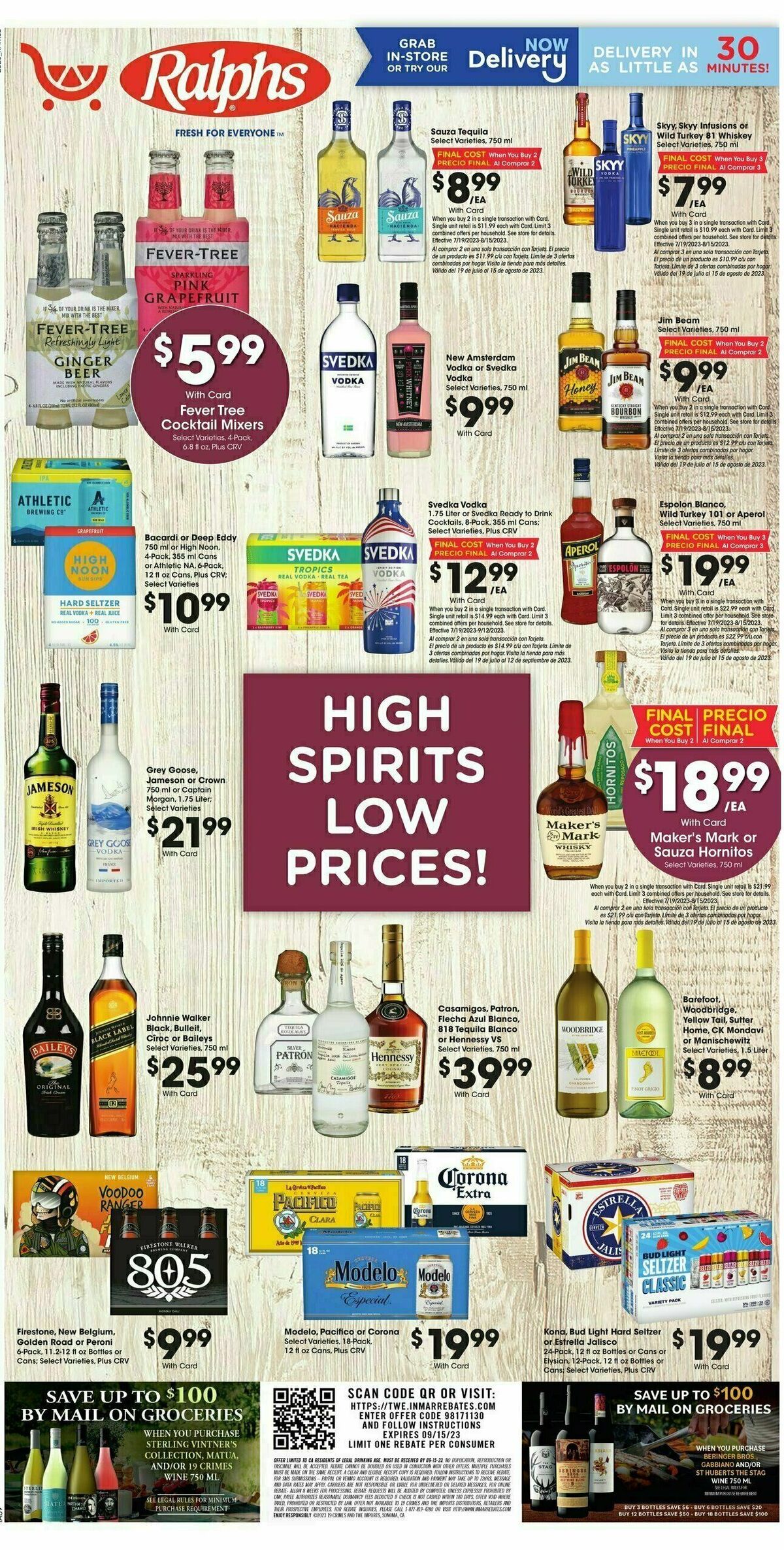 Ralphs High Spirits Low Prices Weekly Ad from July 19