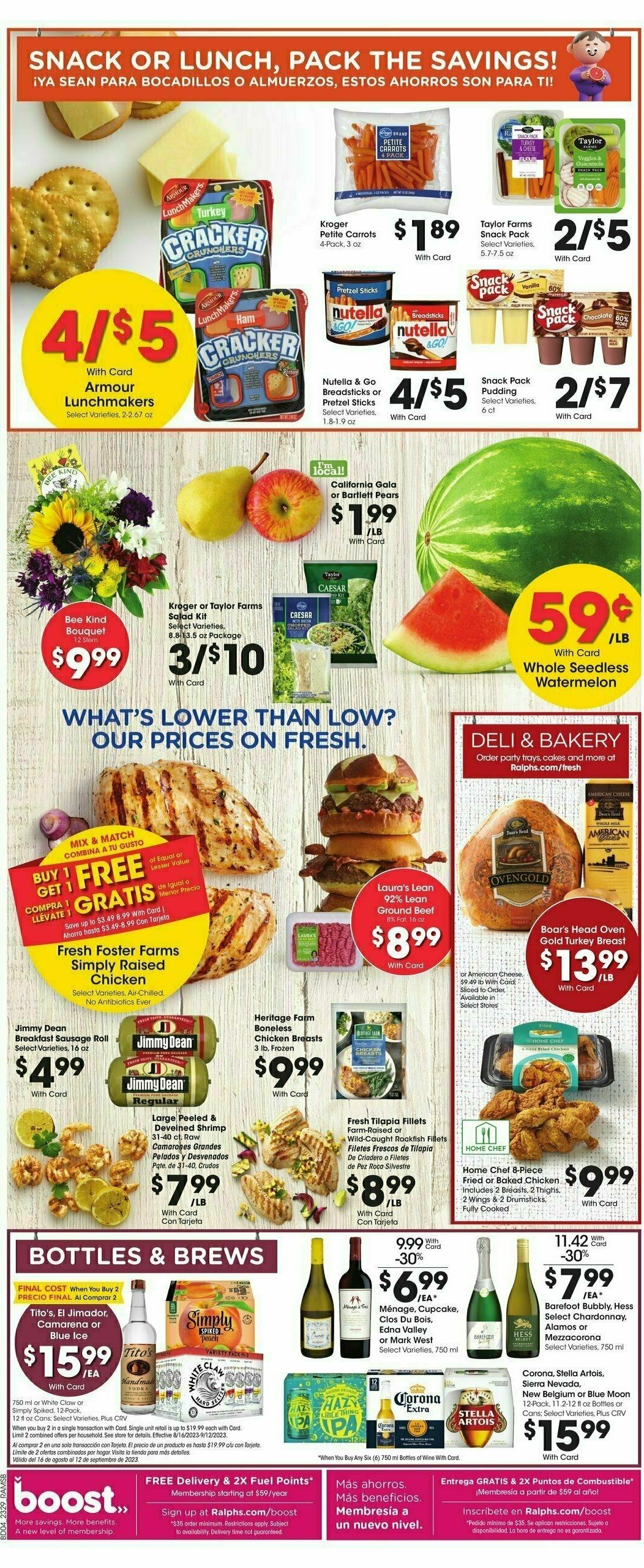 Ralphs Weekly Ad from August 16