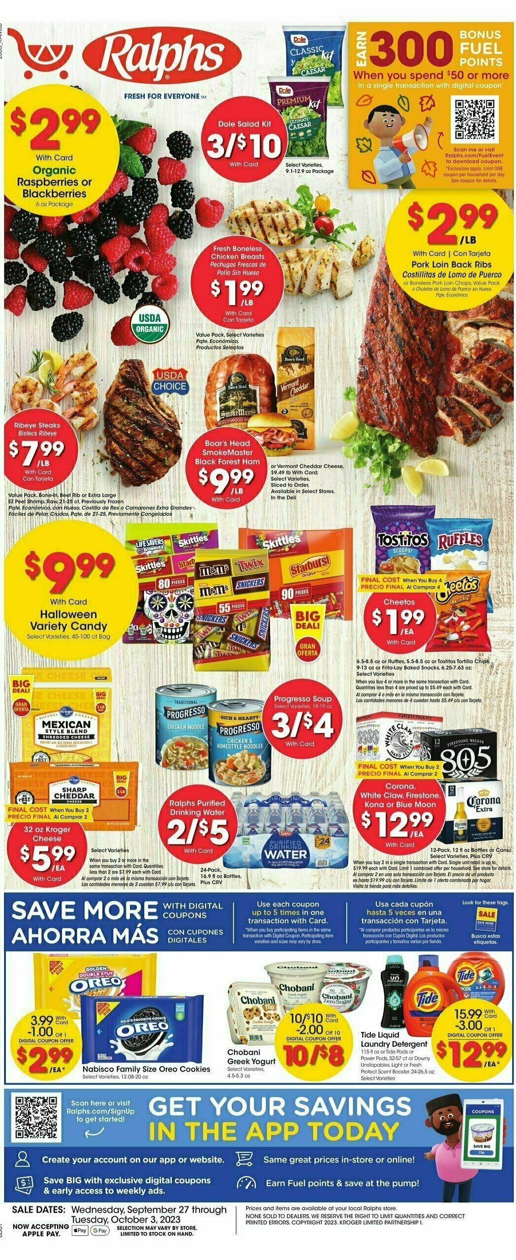 Ralphs Weekly Ad from September 27
