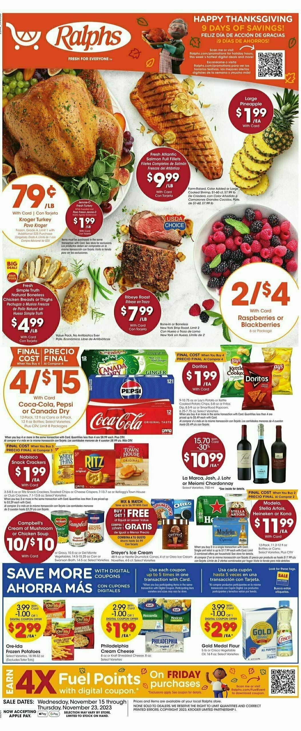 Ralphs Weekly Ad from November 15