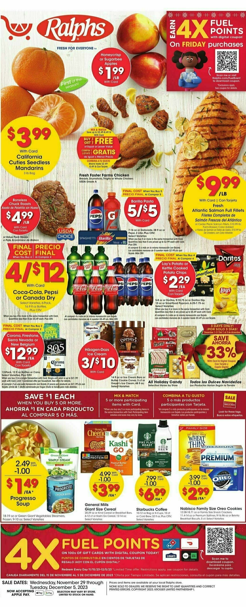 Ralphs Weekly Ad from November 29