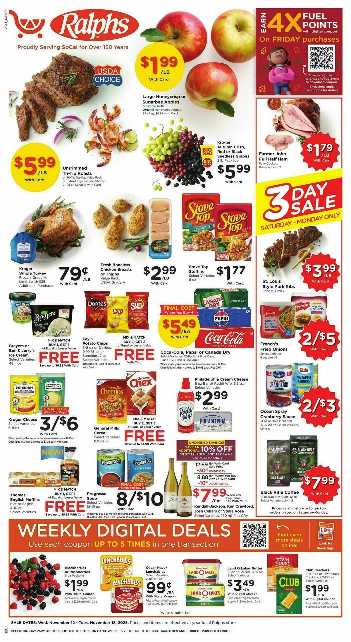 Ralphs Weekly Ad from November 12