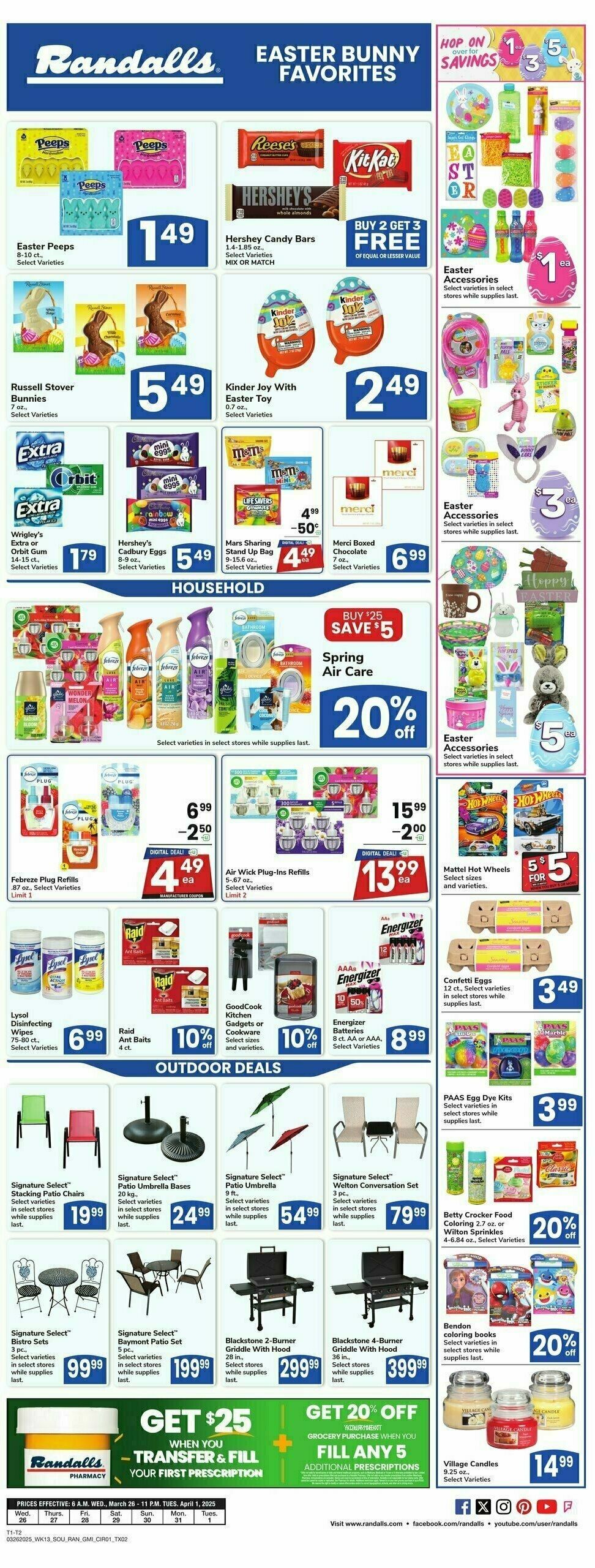 Randalls Weekly Ad from March 26