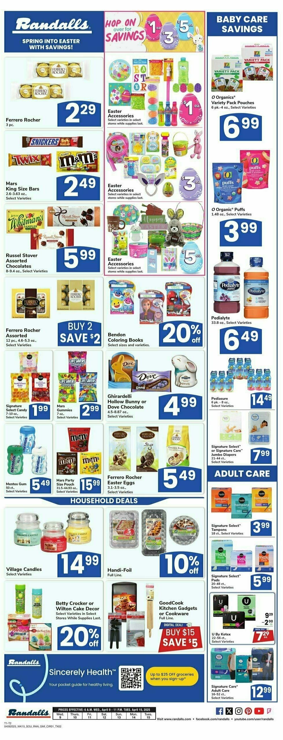 Randalls Weekly Ad from April 9