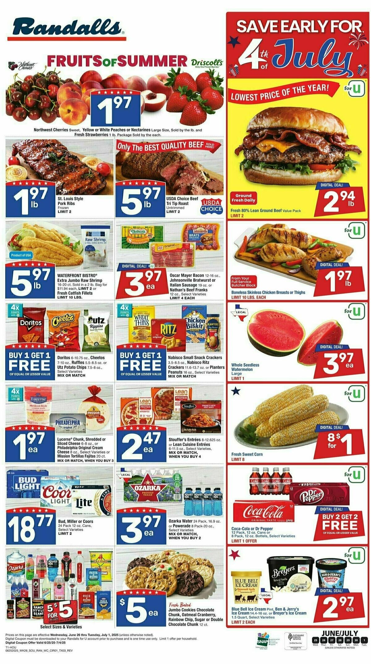 Randalls Weekly Ad from June 25