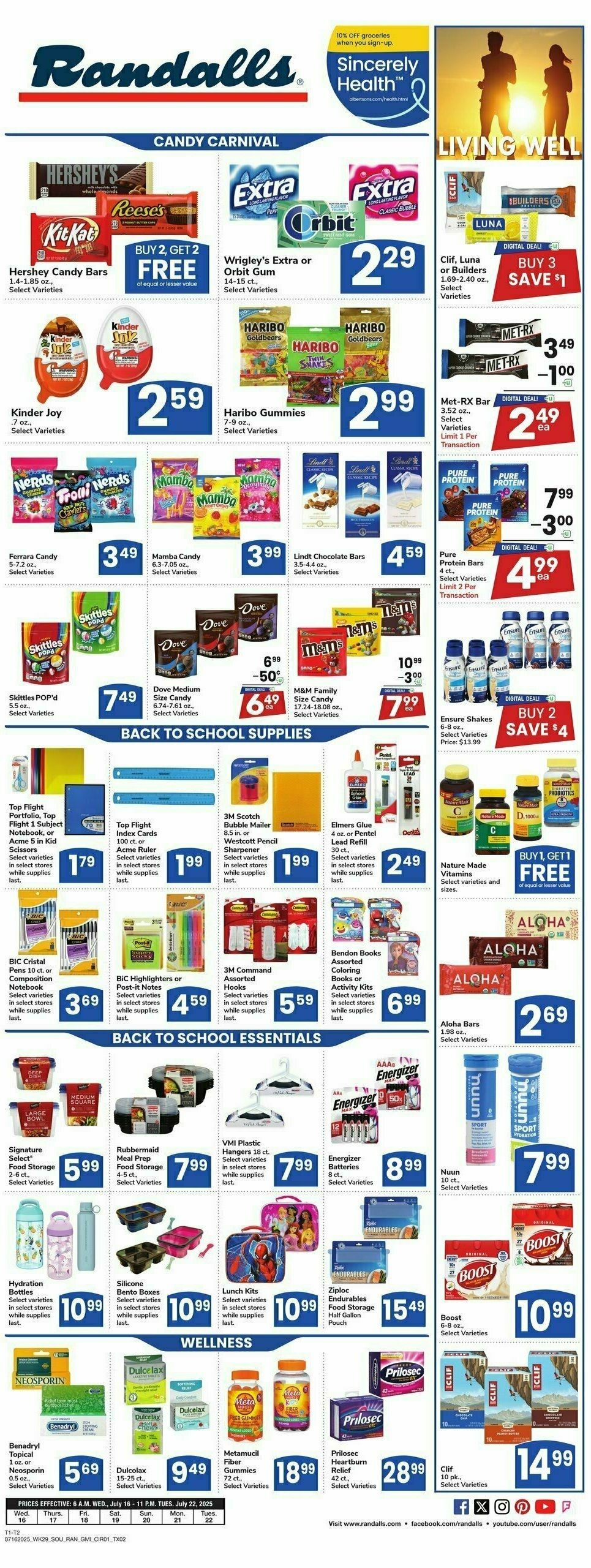 Randalls Weekly Ad from July 16