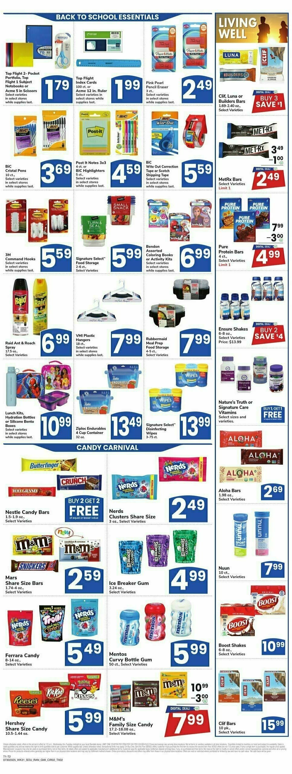 Randalls Weekly Ad from July 30