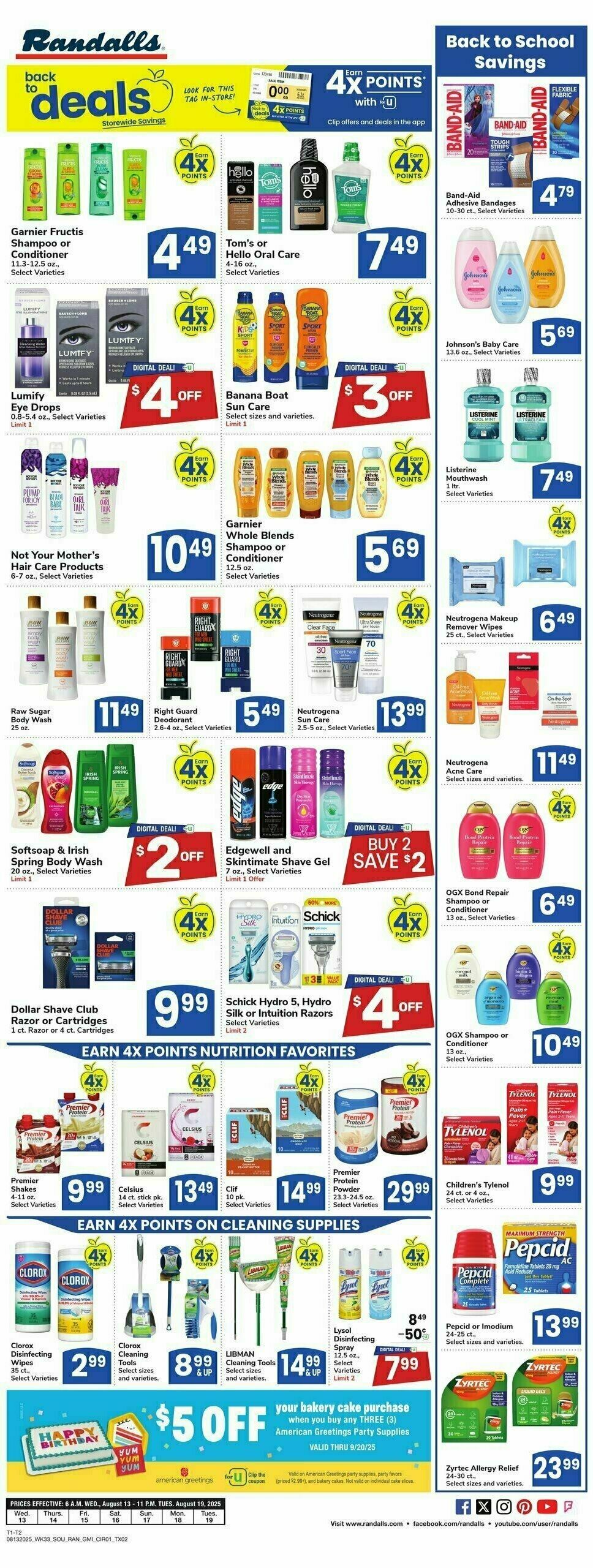 Randalls Weekly Ad from August 13