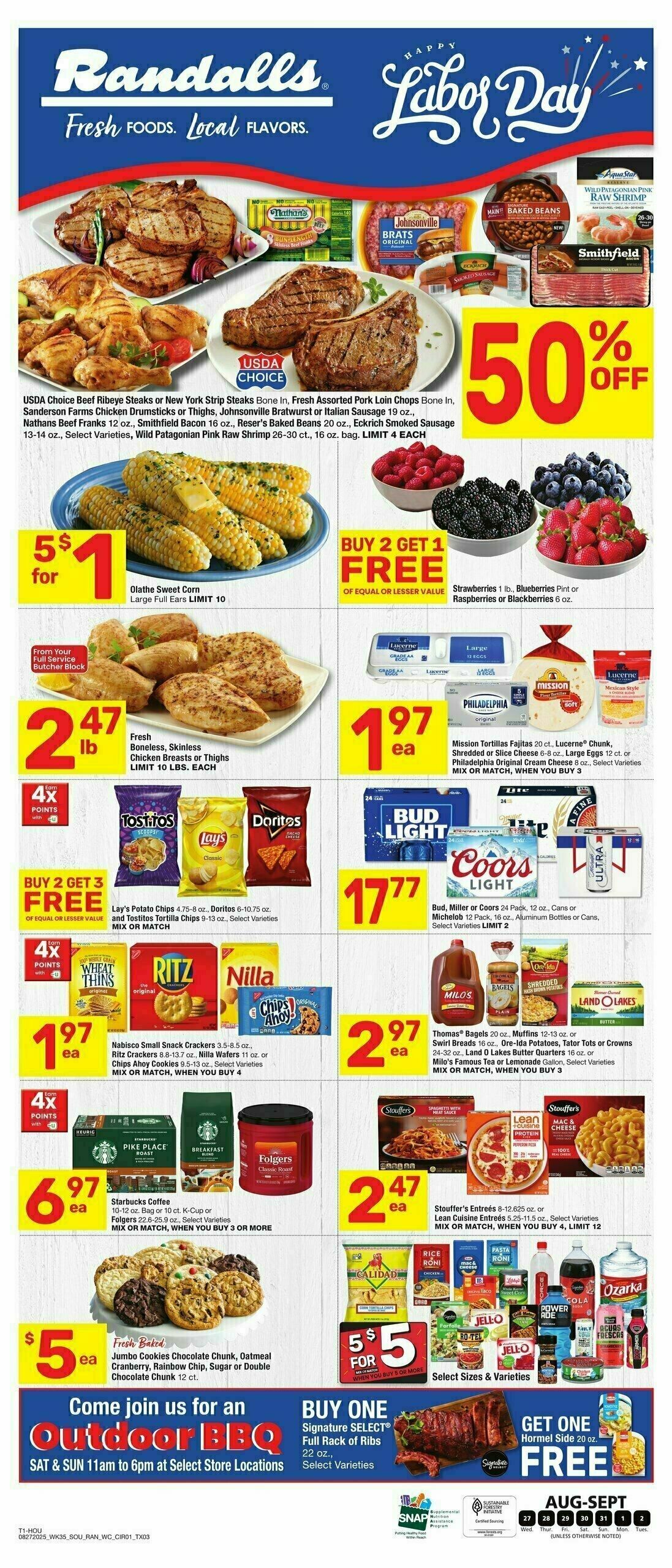 Randalls Weekly Ad from August 27