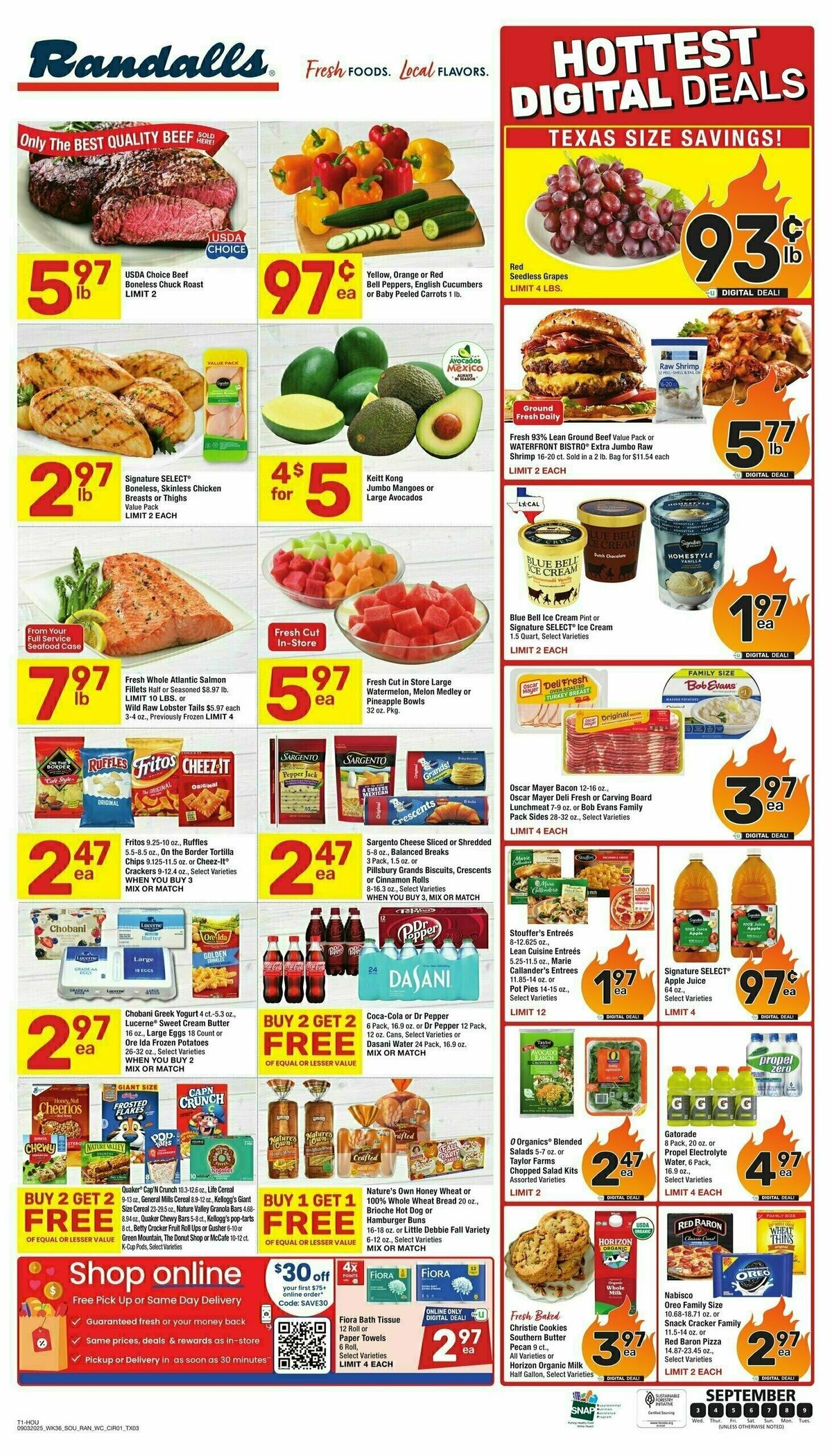 Randalls Weekly Ad from September 3