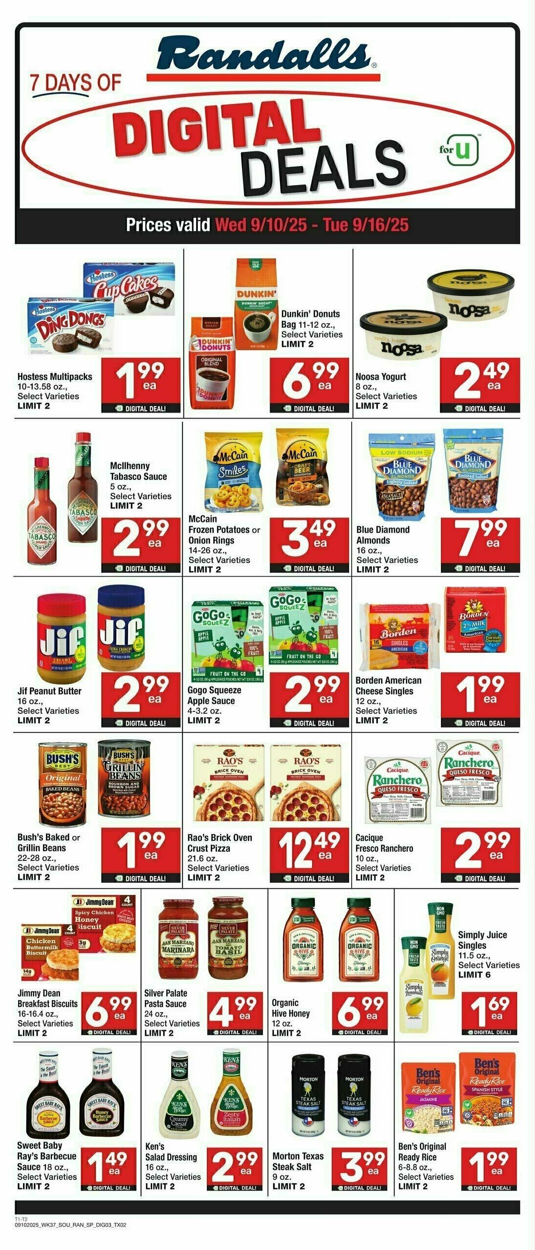 Randalls Weekly Ad from September 10