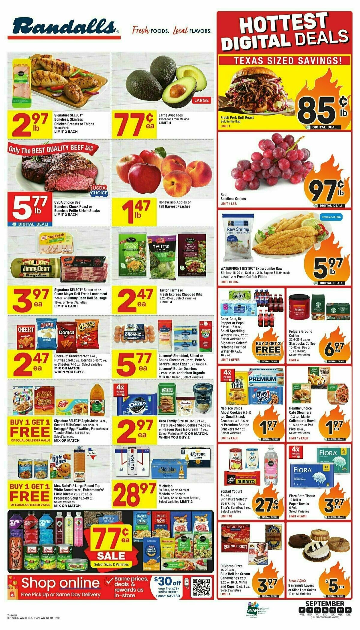 Randalls Weekly Ad from September 17