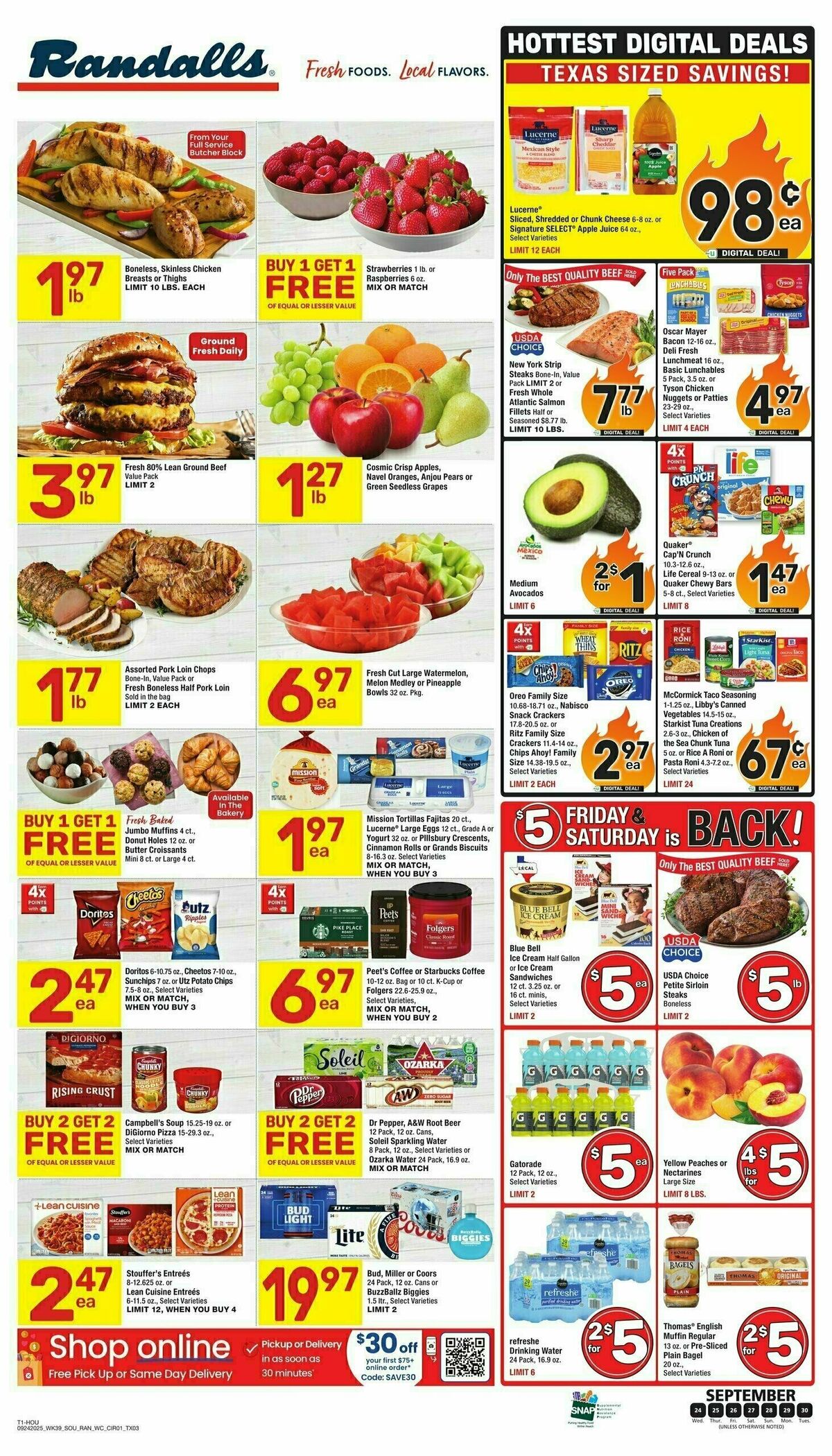 Randalls Weekly Ad from September 24