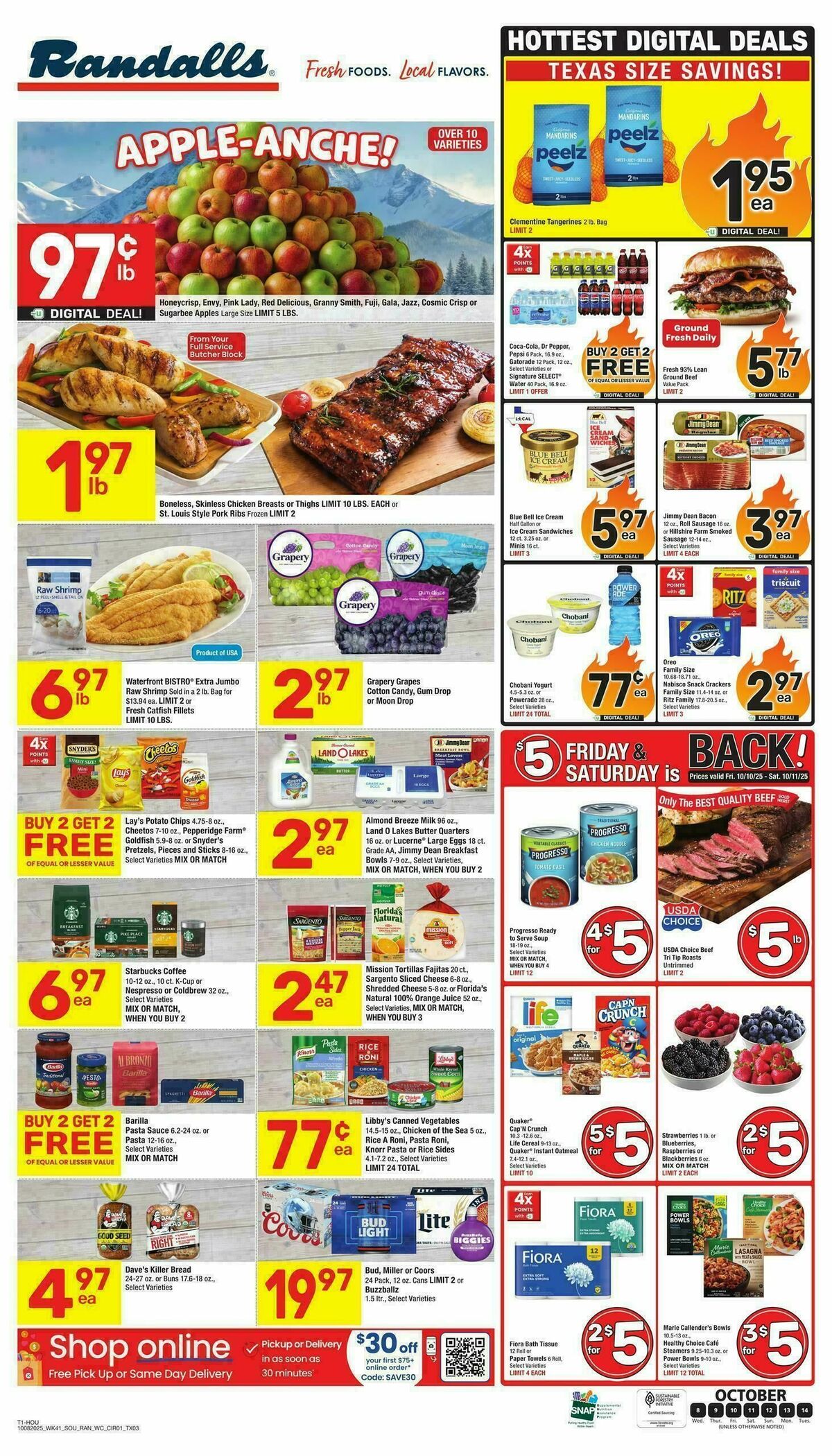 Randalls Weekly Ad from October 8