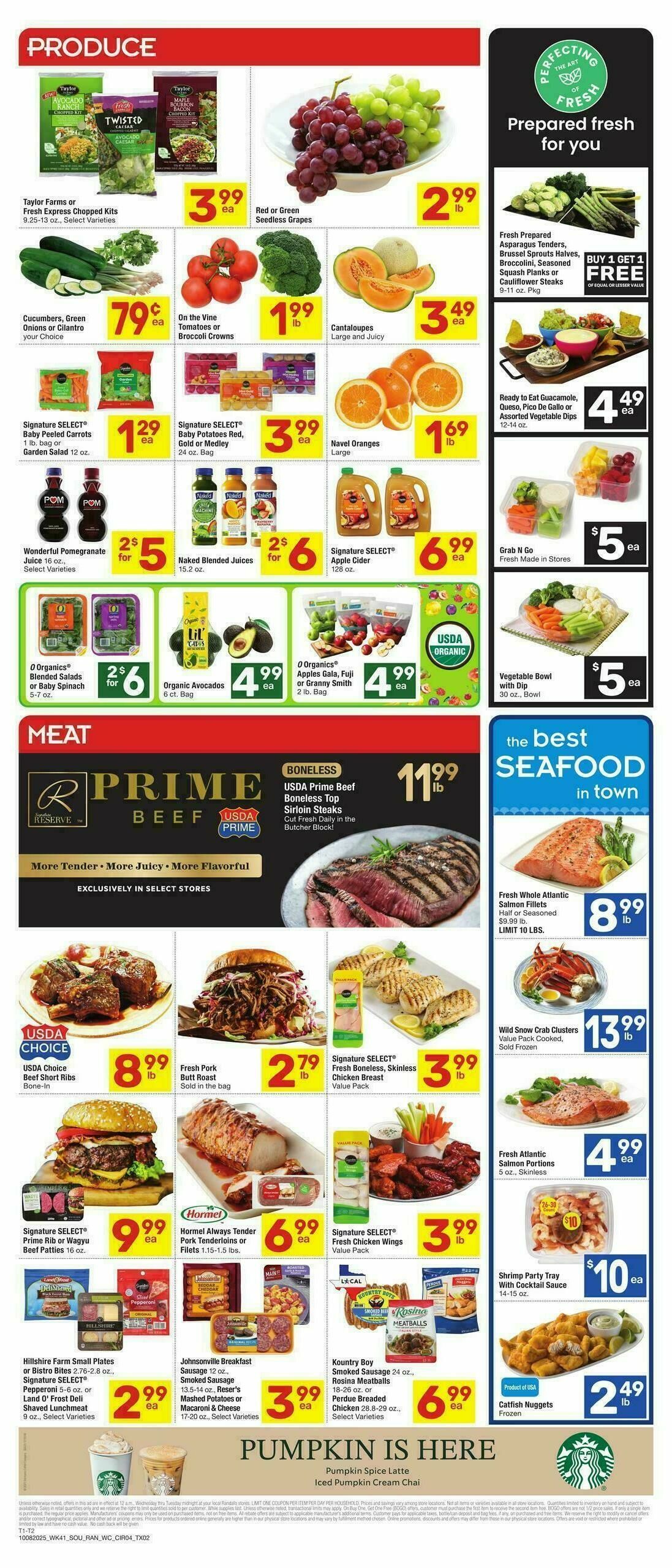 Randalls Weekly Ad from October 8