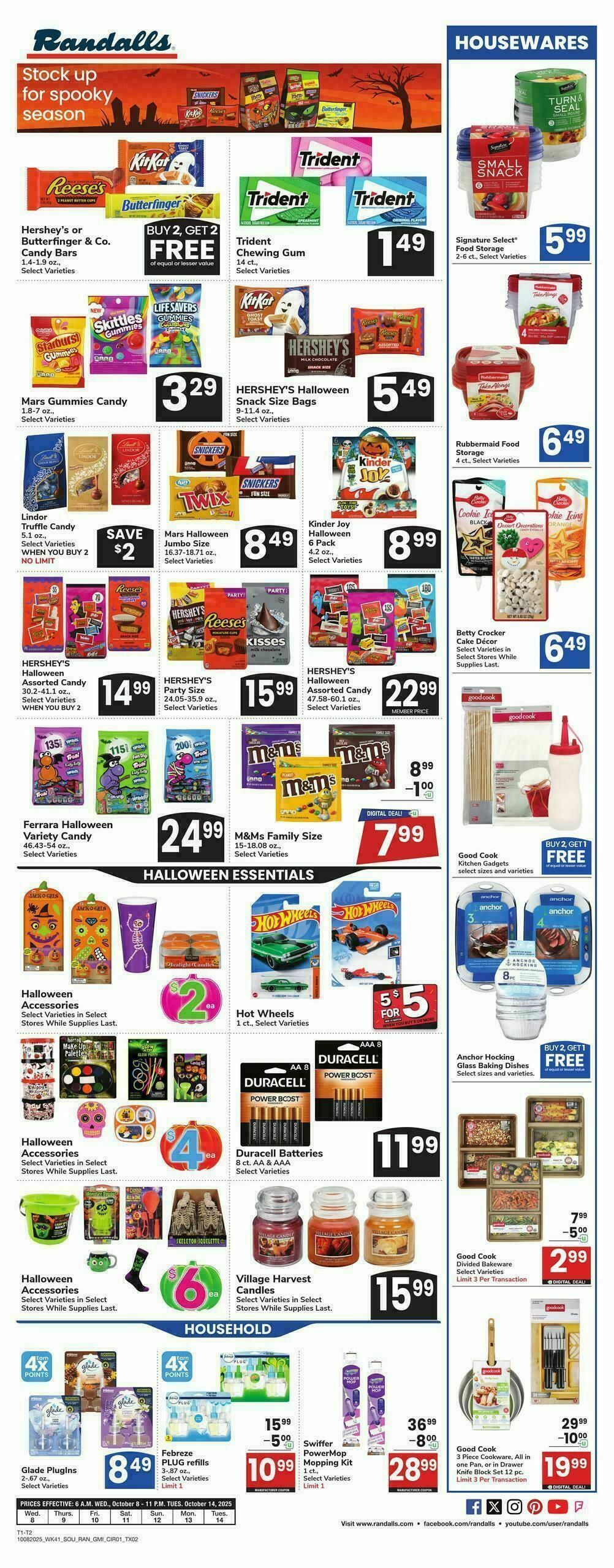 Randalls Weekly Ad from October 8