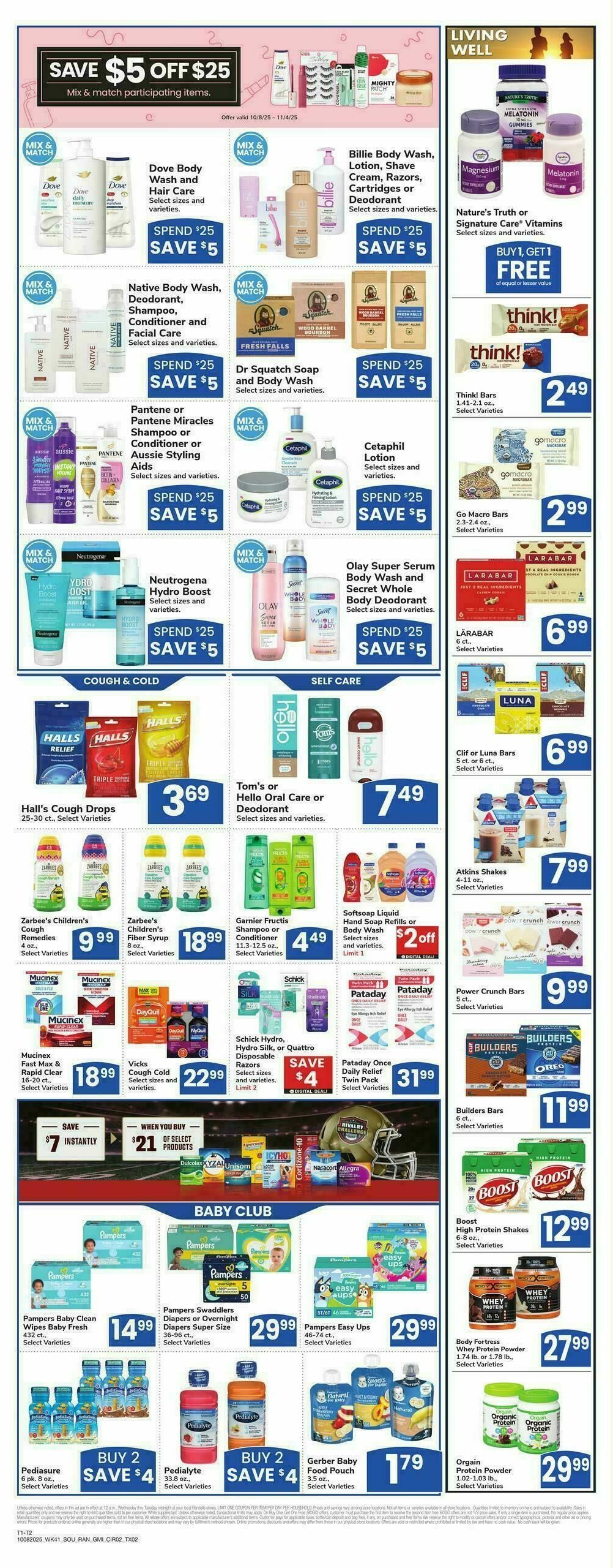 Randalls Weekly Ad from October 8