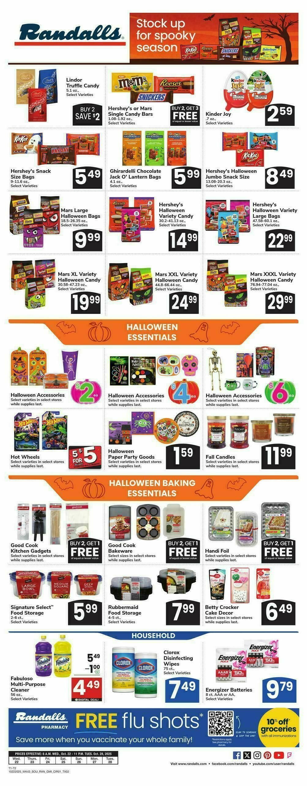 Randalls Weekly Ad from October 22