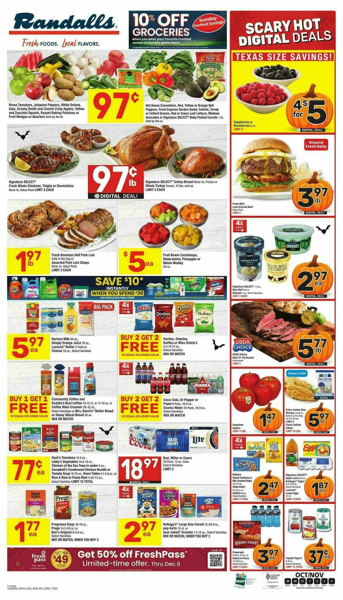 Randalls Weekly Ad from October 29