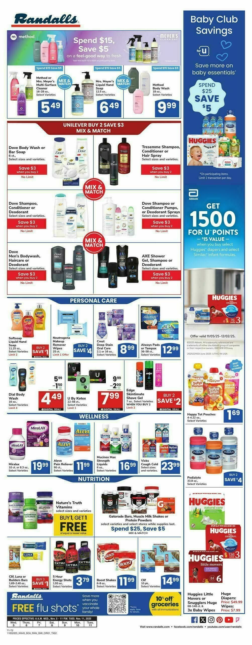 Randalls Weekly Ad from November 5