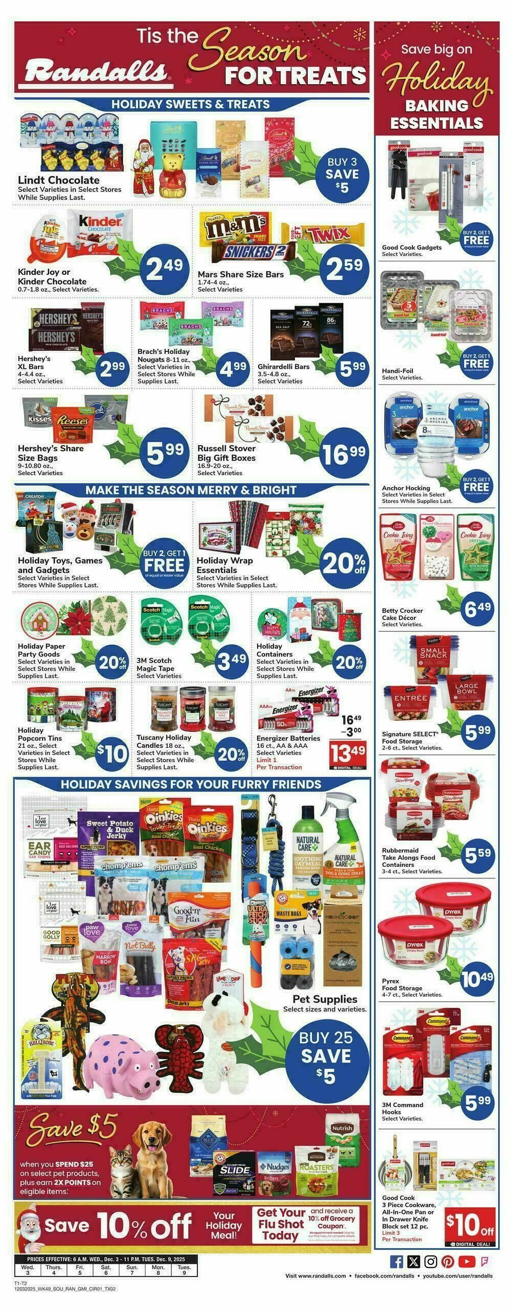 Randalls Weekly Ad from December 3