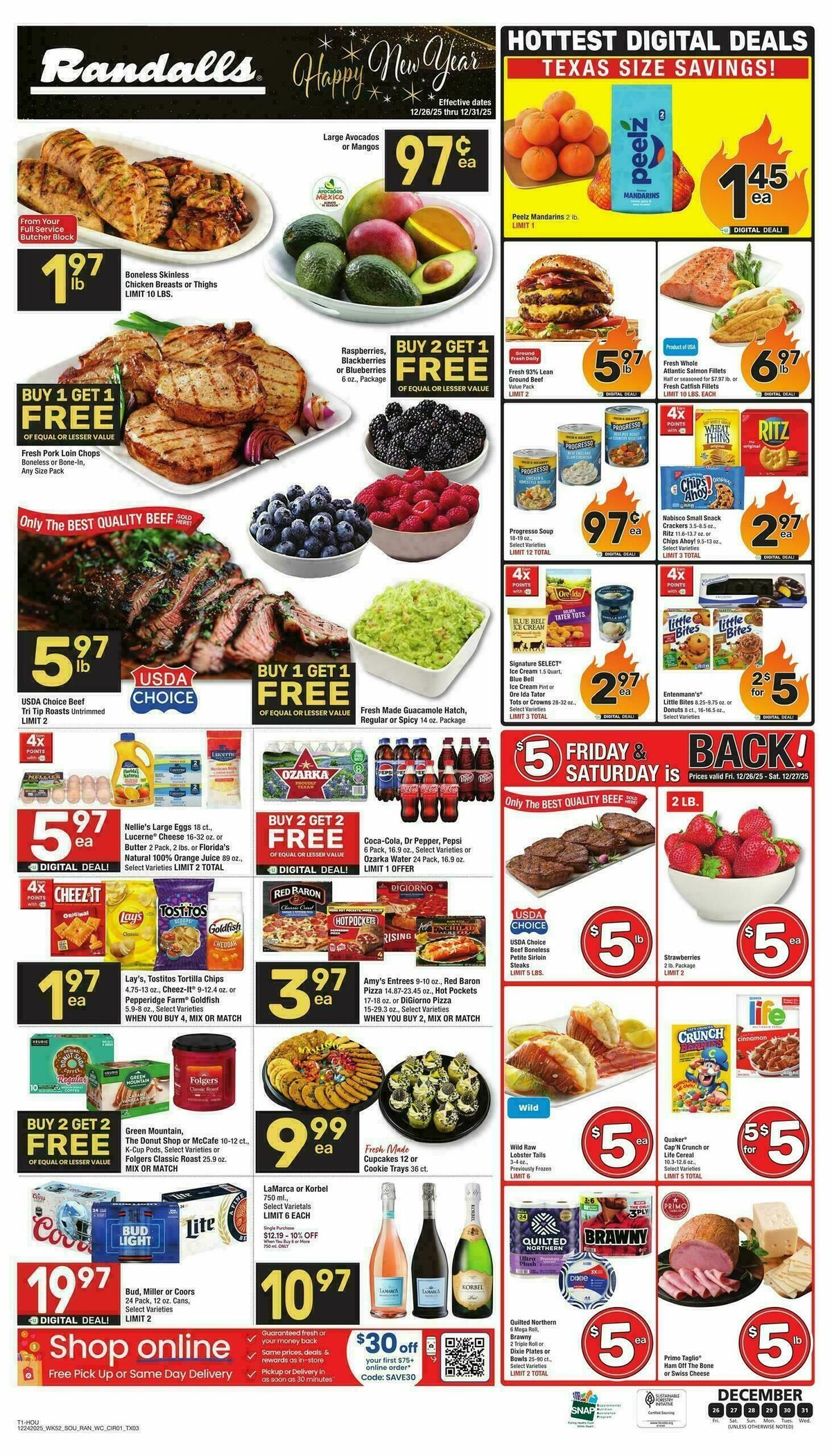 Randalls Weekly Ad from December 26